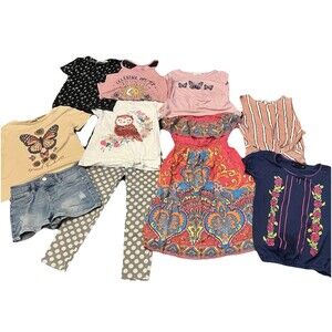 Girls Size 7/8 Clothing Lot 10 Pieces Dress Shorts Leggings School Play